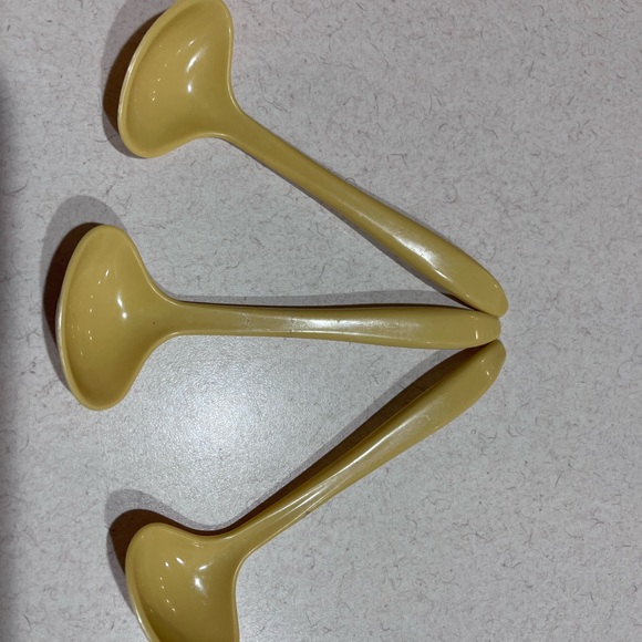 Tupperware Other - Set of Three Yellow Tupperware Condiment Spoons